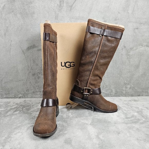 UGG Shoes - UGG Australia W Dree Boots womens 7.5 suede leather knee high harness